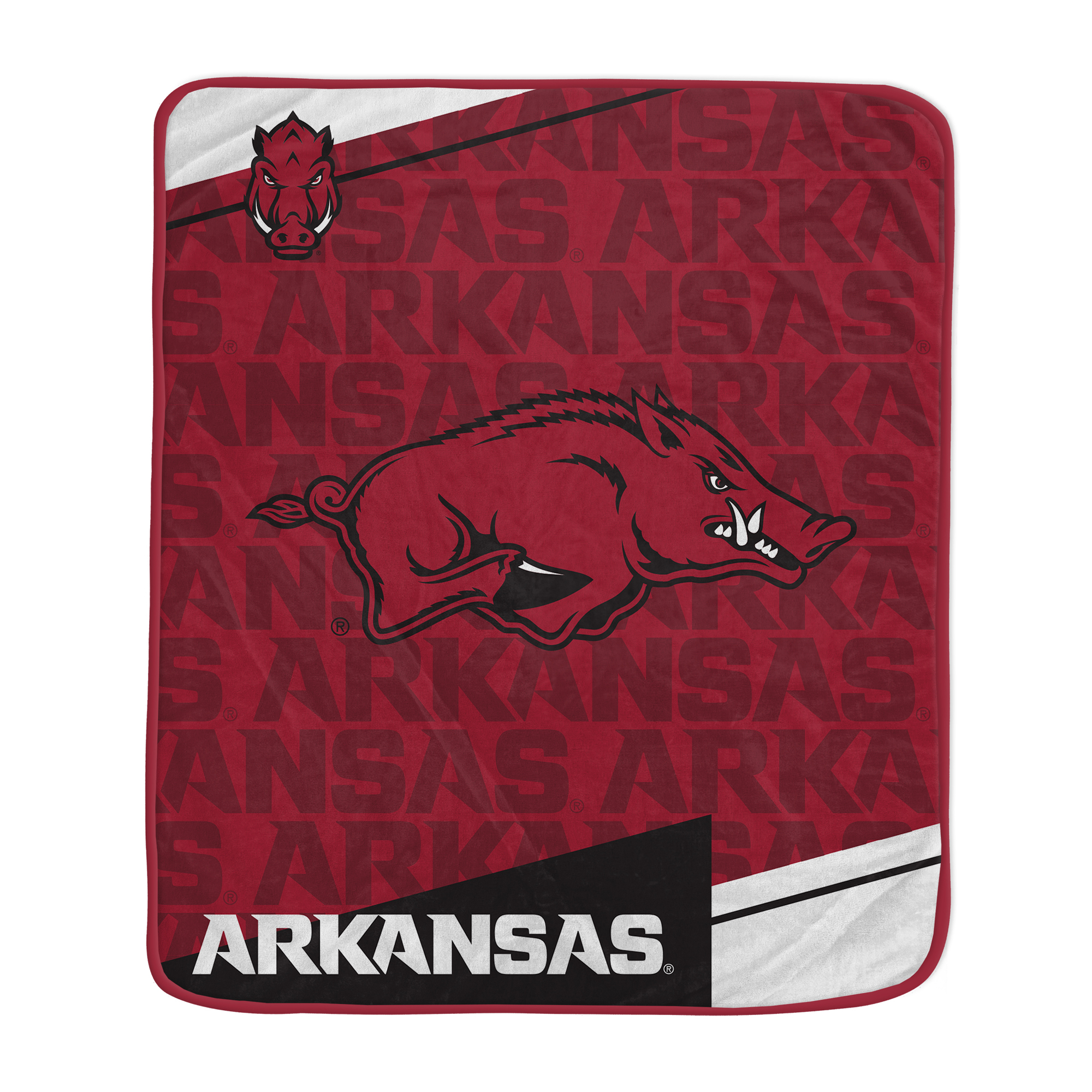 Pegasus Arkansas Razorbacks 50" x 60" Diagonal Ghost Ultra Soft Blanket