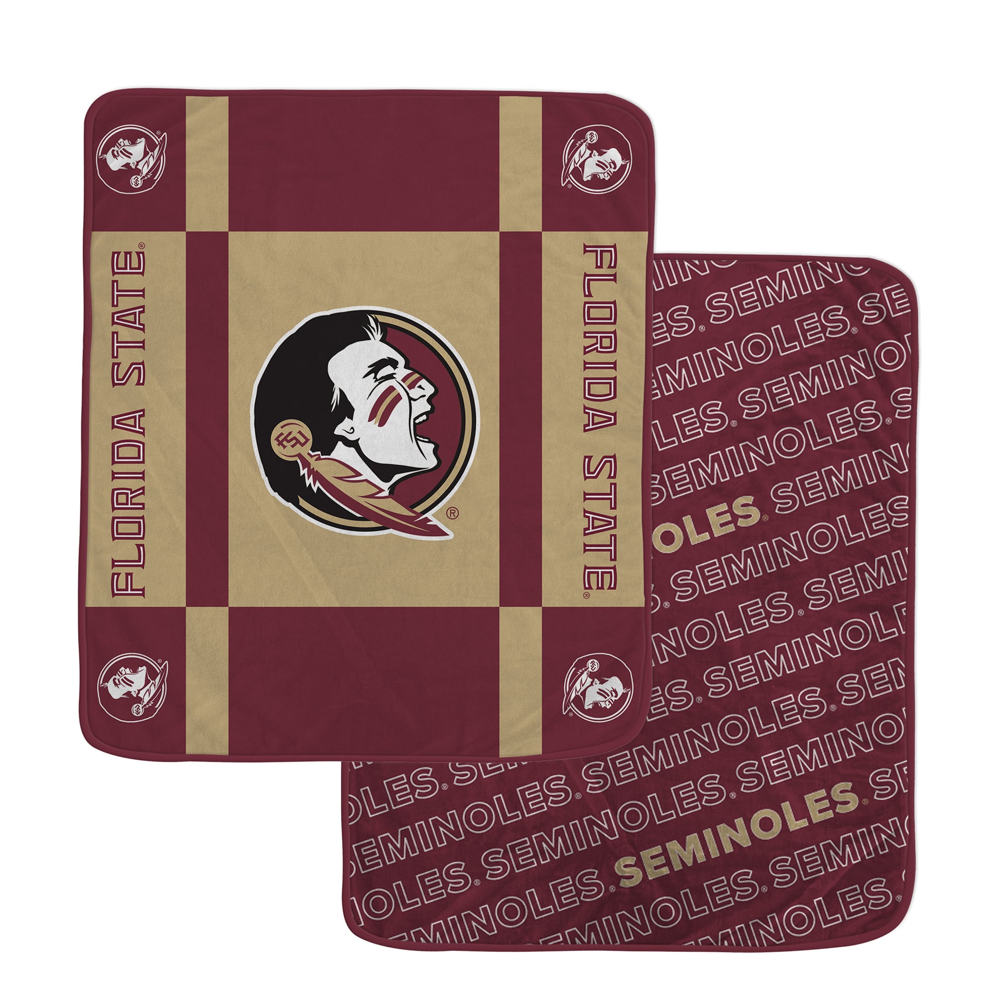Pegasus Florida State Seminoles 60” x 70” Reverse Block Wordmark Double-Sided Blanket