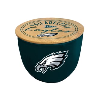 Pegasus Philadelphia Eagles 16oz. Script Circle Wood Top Ceramic Candle
