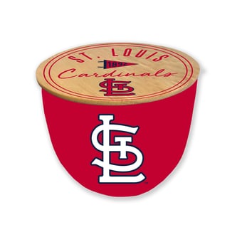 Pegasus St. Louis Cardinals 16oz. Script Circle Wood Top Ceramic Candle