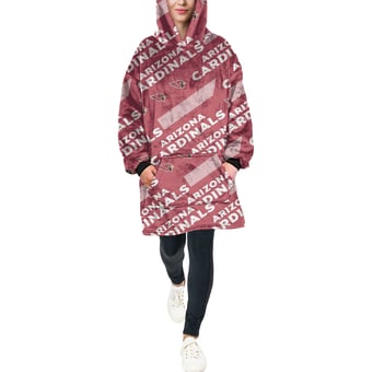 Pegasus Arizona Cardinals 60" x 80" Repeat Logo Hoodie Bloncho
