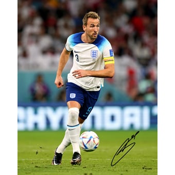 Harry Kane England National Team Autographed 16" x 20" White Jersey Passing Photograph