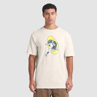 Men's Fanatics  Cream Green Bay Packers Slub T-Shirt
