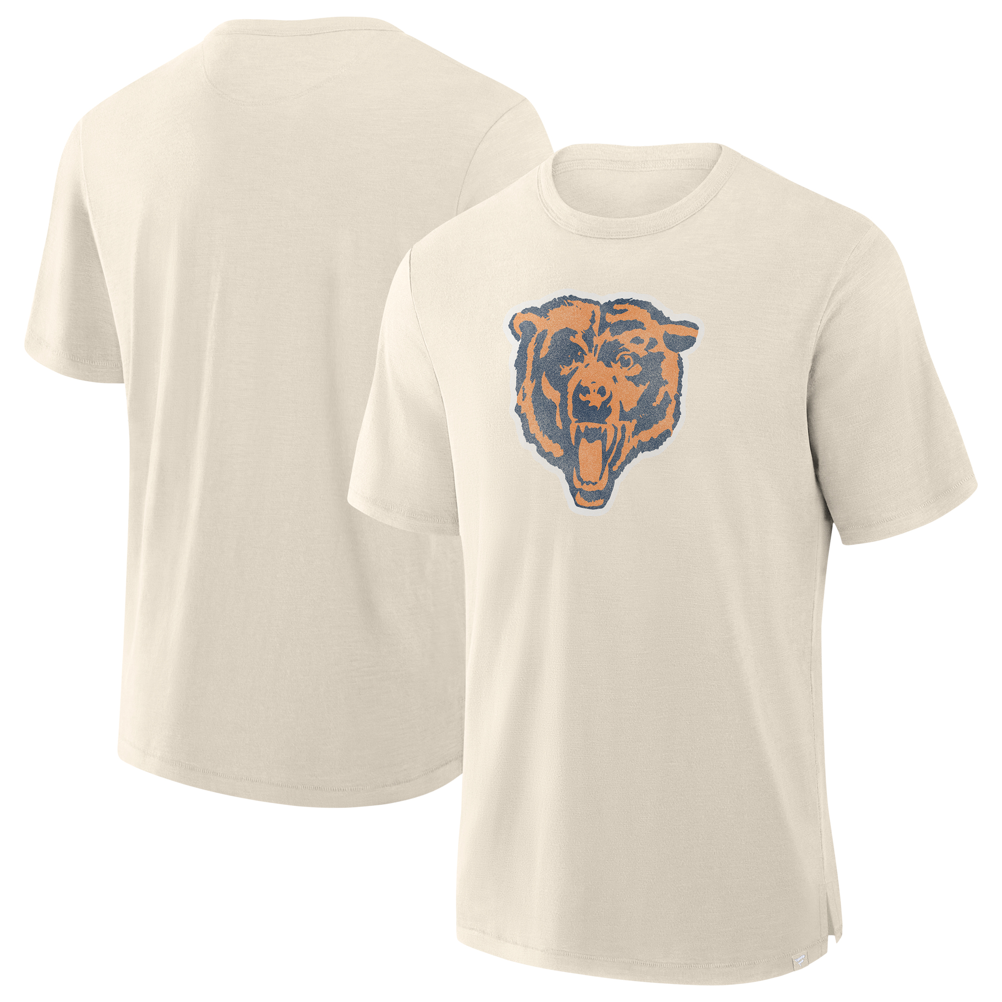 Men's Fanatics Cream Chicago Bears Slub T-Shirt