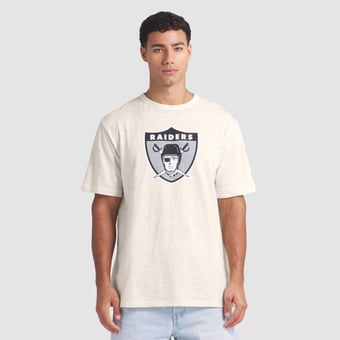 Men's Fanatics  Cream Las Vegas Raiders Slub T-Shirt