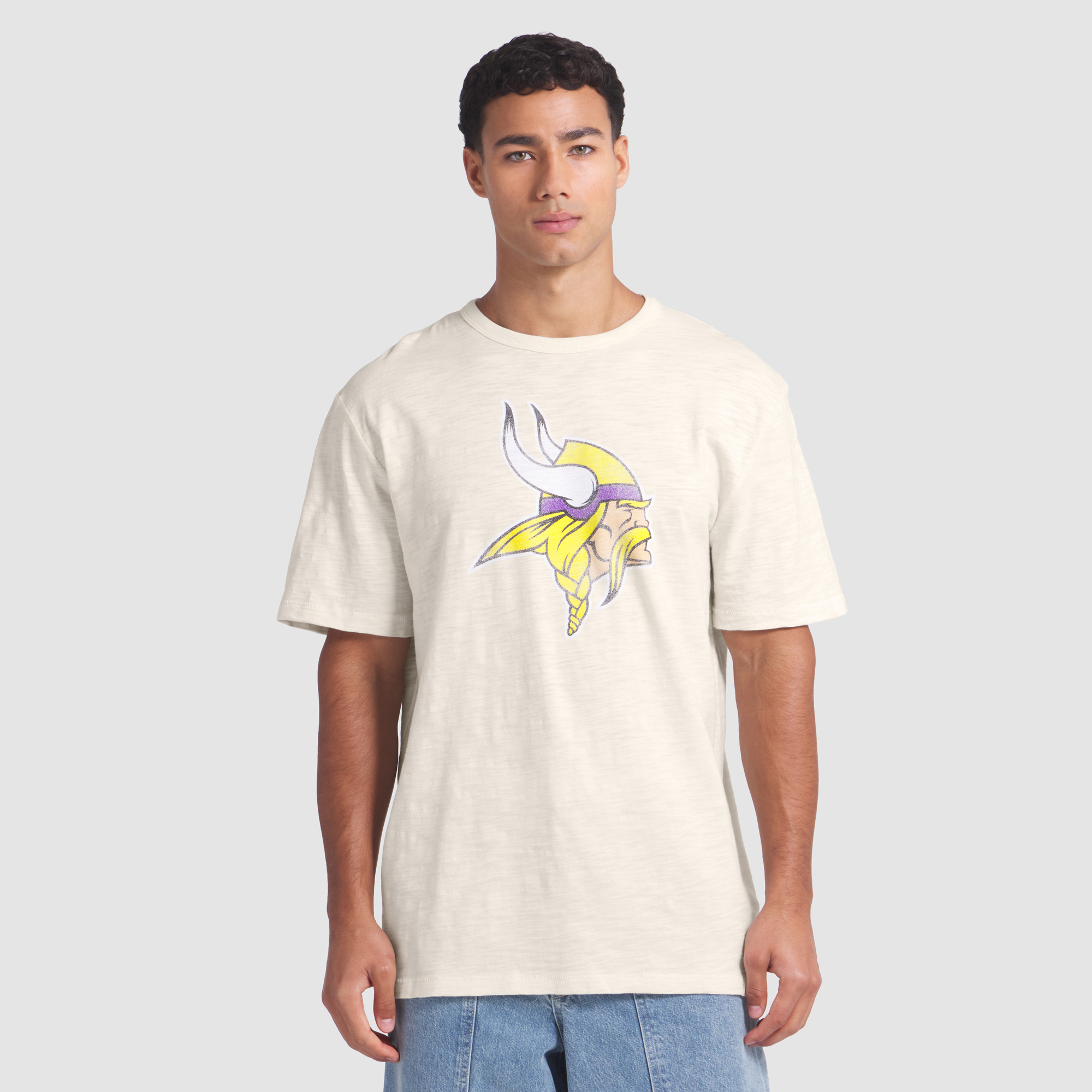 Men's Fanatics Cream Minnesota Vikings Slub T-Shirt