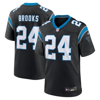Men's Nike Jonathon Brooks Black Carolina Panthers Game Jersey