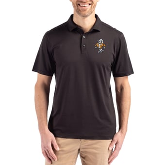 Men's Cutter & Buck Black Tennessee Volunteers Coastline Epic Comfort Eco Recycled Polo
