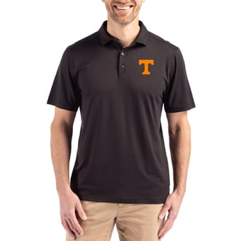 Men's Cutter & Buck Black Tennessee Volunteers Coastline Epic Comfort Eco Recycled Polo