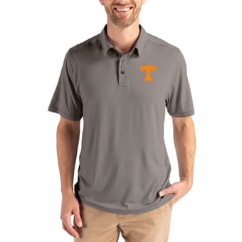 Men's Cutter & Buck Gray Tennessee Volunteers Coastline Epic Comfort Eco Recycled Polo