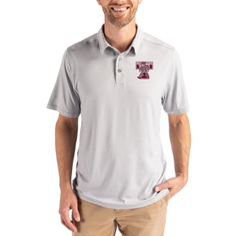 Men's Cutter & Buck Gray Texas A&M Aggies Coastline Epic Comfort Eco Recycled Polo