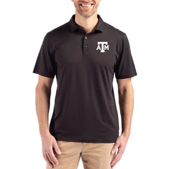 Men's Cutter & Buck Black Texas A&M Aggies Coastline Epic Comfort Eco Recycled Polo