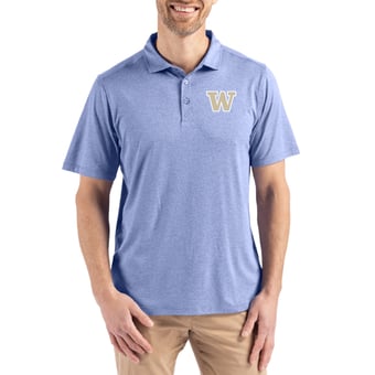 Men's Cutter & Buck Purple Washington Huskies Coastline Epic Comfort Eco Recycled Polo