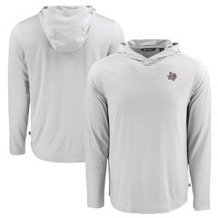 Men's Cutter & Buck Gray Texas Southern Tigers Coastline Epic Comfort Eco Recycled Long Sleeve Hoodie T-Shirt