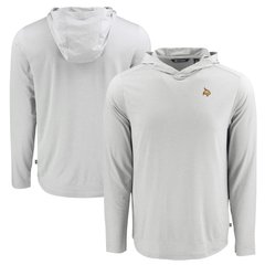 Men's Cutter & Buck Gray Texas State Bobcats Coastline Epic Comfort Eco Recycled Long Sleeve Hoodie T-Shirt