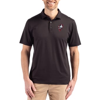 Men's Cutter & Buck Black Ohio State Buckeyes Coastline Epic Comfort Eco Recycled Polo