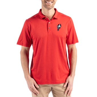 Men's Cutter & Buck Scarlet Ohio State Buckeyes Coastline Epic Comfort Eco Recycled Polo