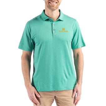 Men's Cutter & Buck Kelly Green Notre Dame Fighting Irish Coastline Epic Comfort Eco Recycled Polo