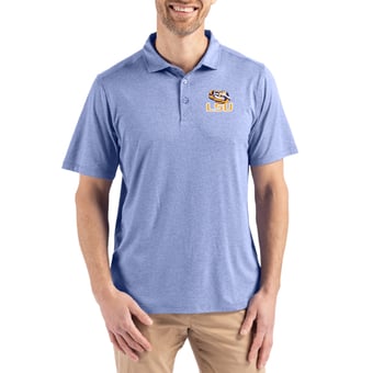 Men's Cutter & Buck Purple LSU Tigers Coastline Epic Comfort Eco Recycled Polo