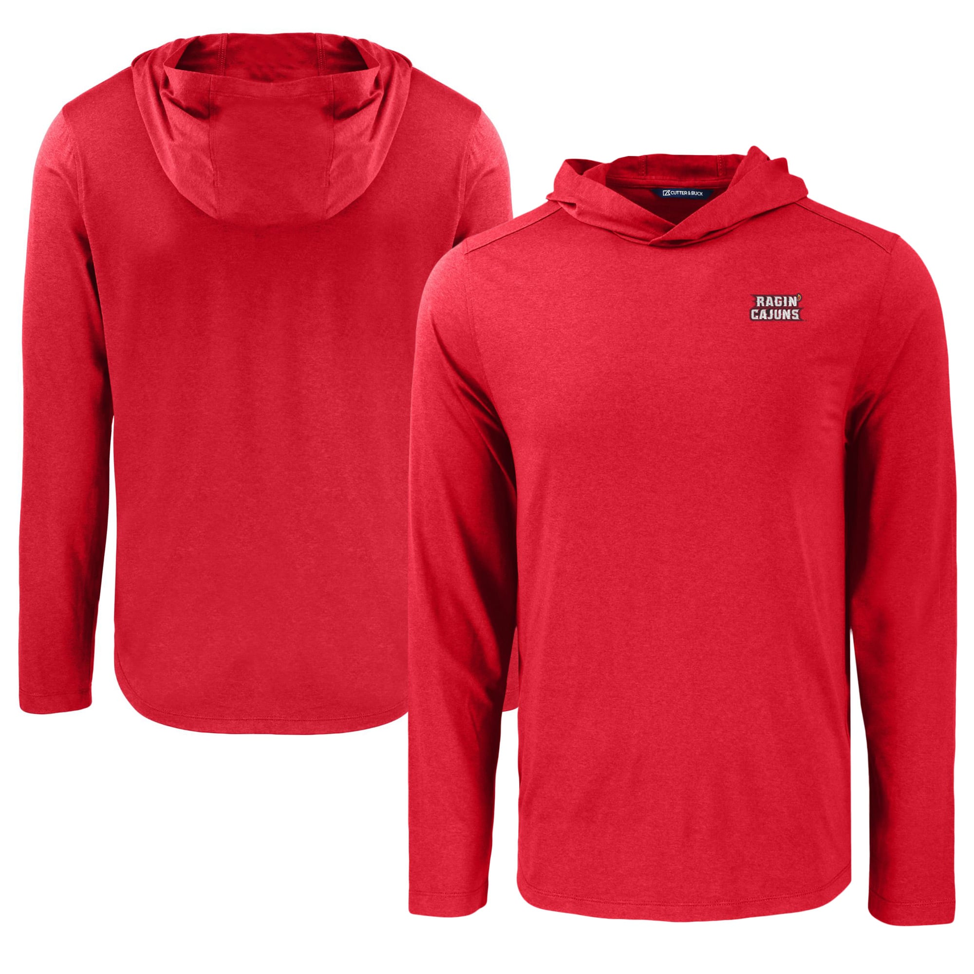Men's Cutter & Buck Cardinal Louisiana Ragin' Cajuns Coastline Epic Comfort Eco Recycled Long Sleeve Hoodie T-Shirt