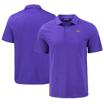 Men's Cutter & Buck Purple James Madison Dukes Coastline Epic Comfort Eco Recycled Polo