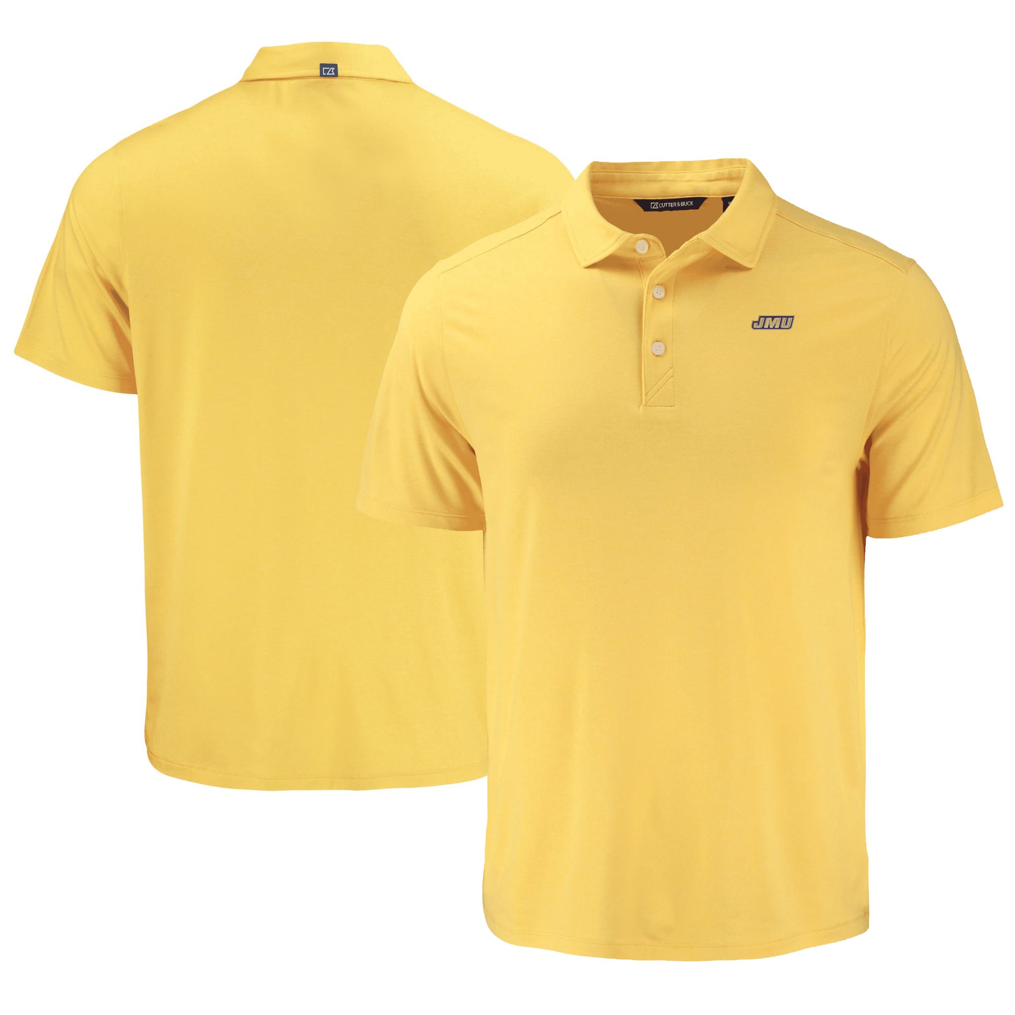 Men's Cutter & Buck Light Gold James Madison Dukes Coastline Epic Comfort Eco Recycled Polo