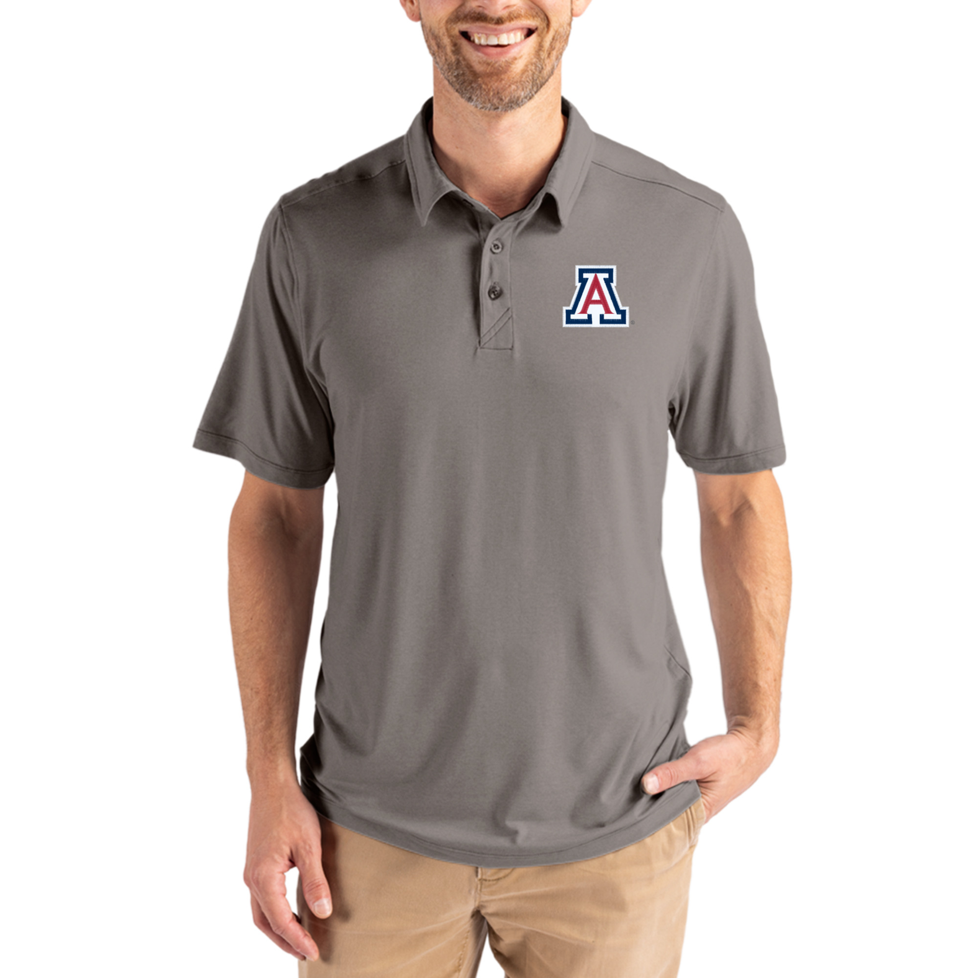 Men’s Cutter & Buck Gray Arizona Wildcats Coastline Epic Comfort Eco Recycled Polo Men’s Cutter & Buck Gray Arizona Wildcats Coastline Epic Comfort Eco Recycled Polo