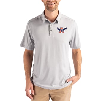 Men's Cutter & Buck Gray Auburn Tigers Coastline Epic Comfort Eco Recycled Polo