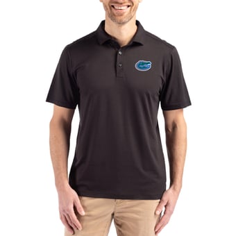 Men's Cutter & Buck Black Florida Gators Coastline Epic Comfort Eco Recycled Polo