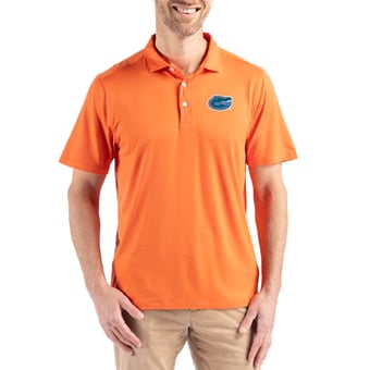 Men's Cutter & Buck Orange Florida Gators Coastline Epic Comfort Eco Recycled Polo