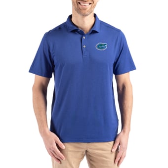 Men's Cutter & Buck Royal Florida Gators Coastline Epic Comfort Eco Recycled Polo