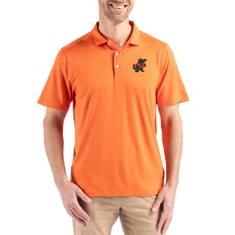 Men's Cutter & Buck Orange Florida Gators Coastline Epic Comfort Eco Recycled Polo