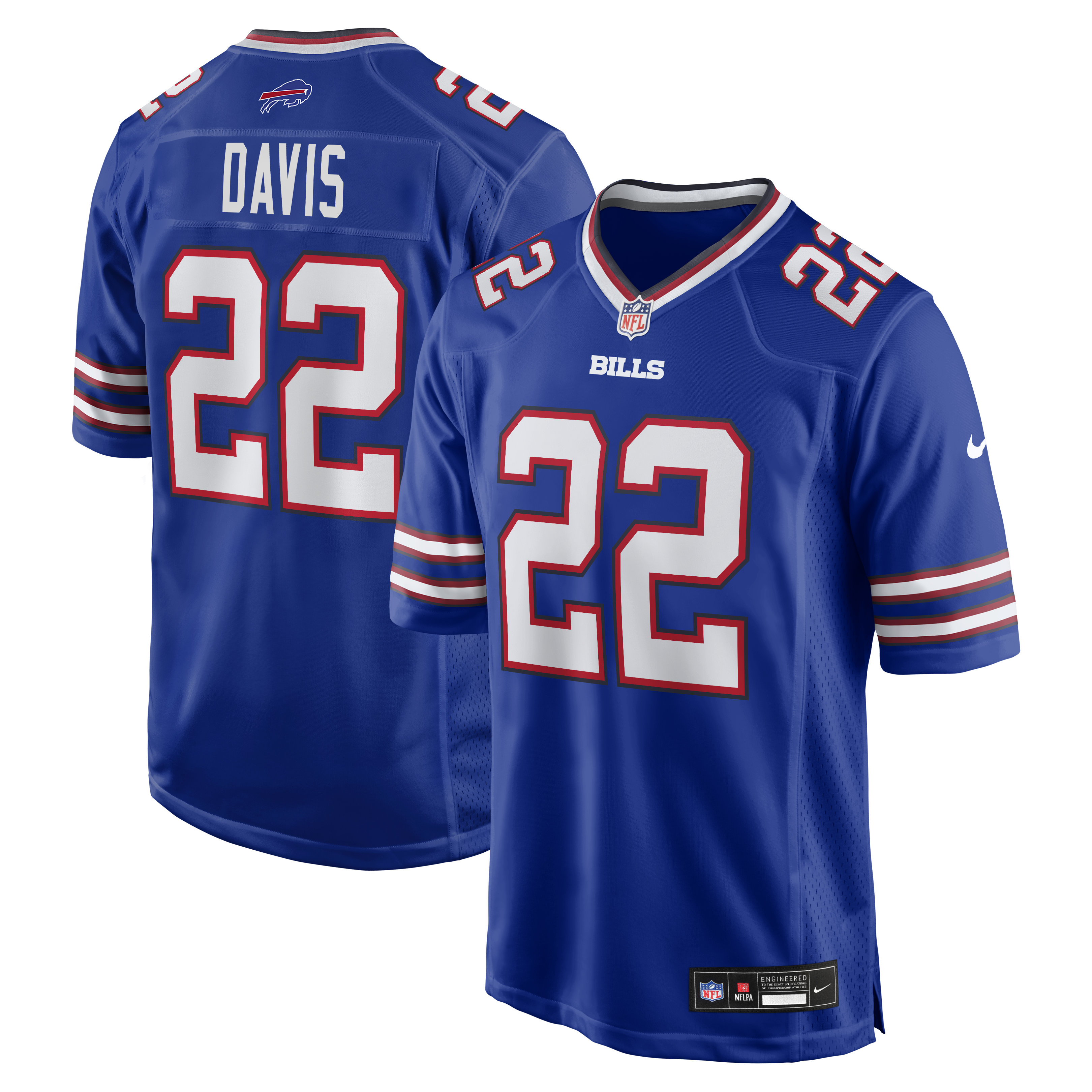 Men's Nike Ray Davis Royal Buffalo Bills Game Jersey