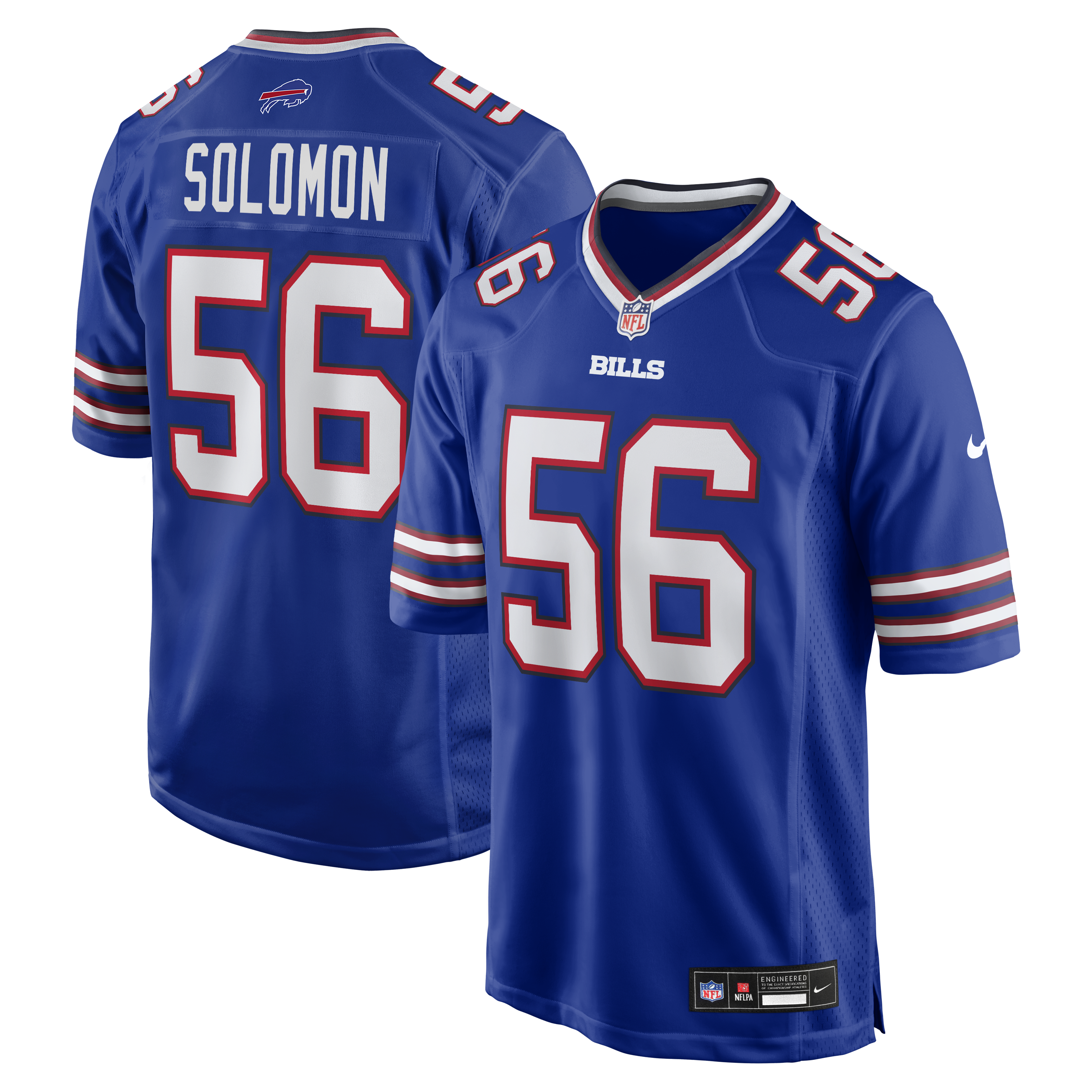 Men's Nike Javon Solomon  Royal Buffalo Bills Game Jersey