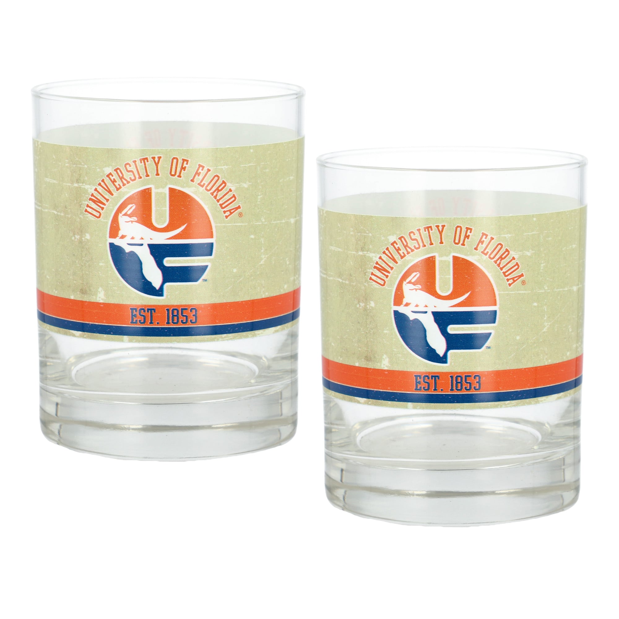 Florida Gators Two-Pack 14oz. Tan Vintage Glass Set