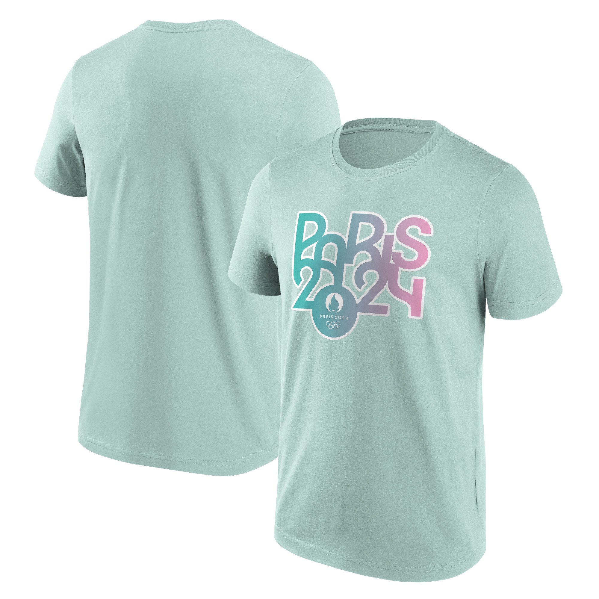 T-shirt grafica Ombre Bold delle Olimpiadi di Parigi 2024 - Menta