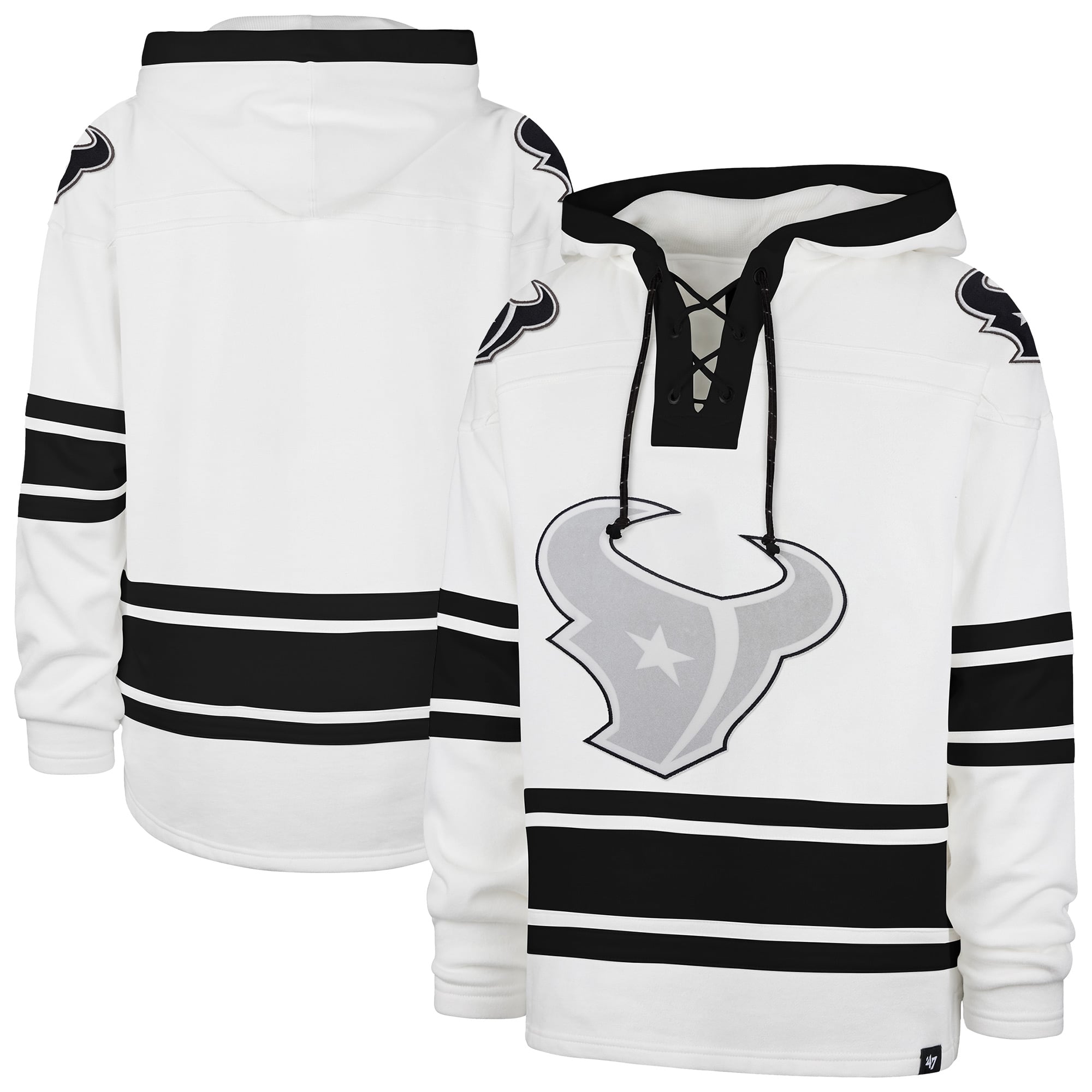 Men's '47 White Houston Texans After Image Superior Lacer with Hood