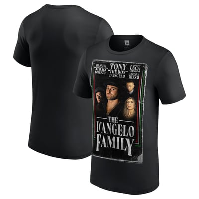 Men's Black Tony D'Angelo The D'Angelo Family Poster T-Shirt