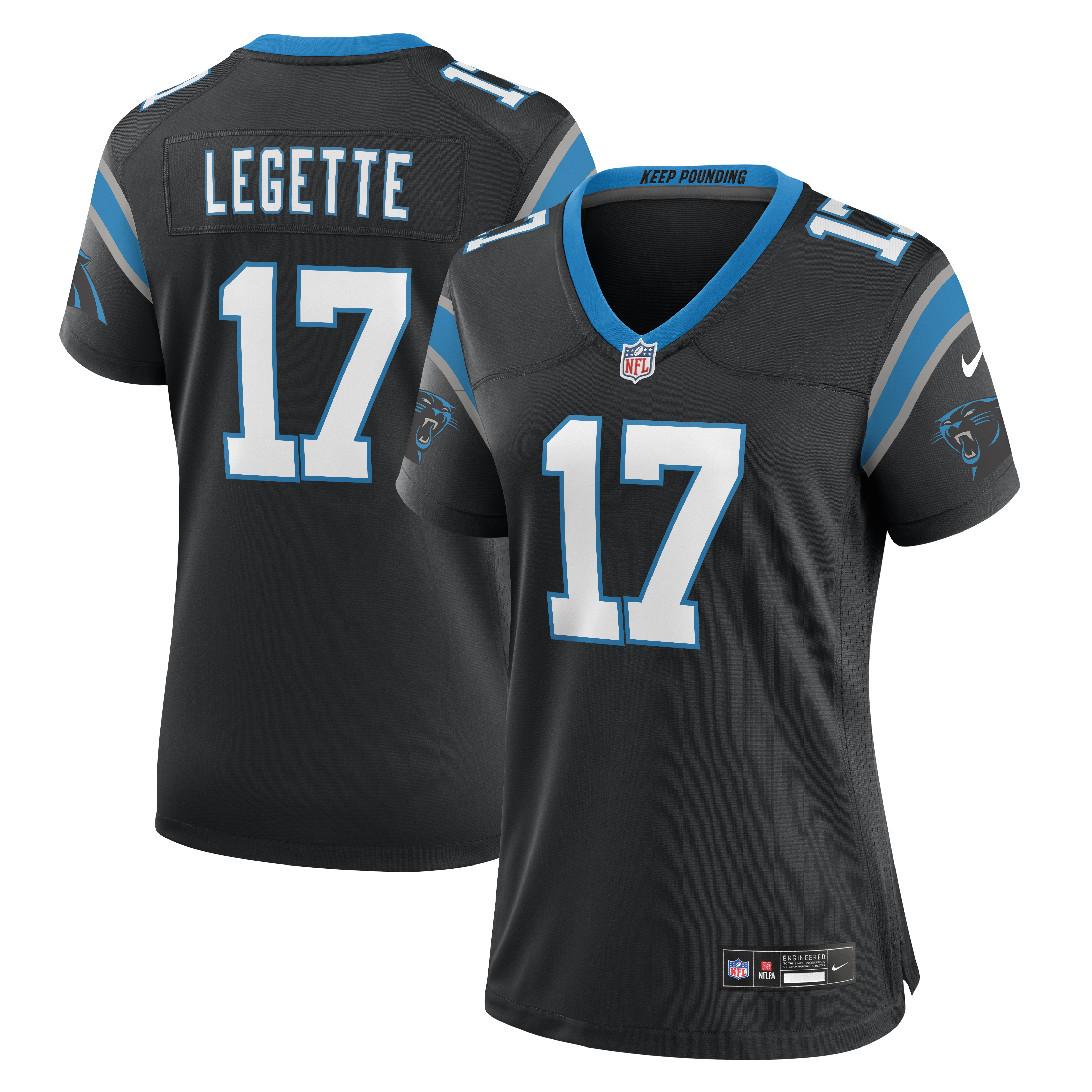 Women's Nike Xavier Legette Black Carolina Panthers Game Jersey