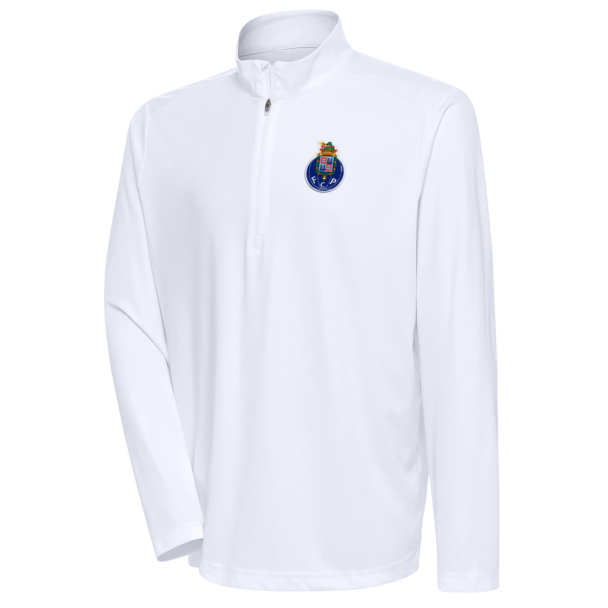 Men's Antigua White FC Porto Statement Quarter-Zip Pullover