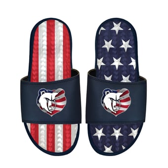 Unisex ISlide Navy Memphis Grizzlies Americana Gel Slide Sandals