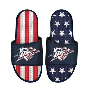 Unisex ISlide Navy Oklahoma City Thunder Americana Gel Slide Sandals