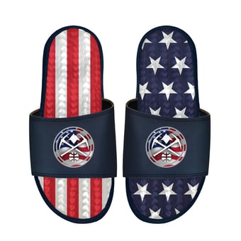 Unisex ISlide Navy Denver Nuggets Americana Gel Slide Sandals