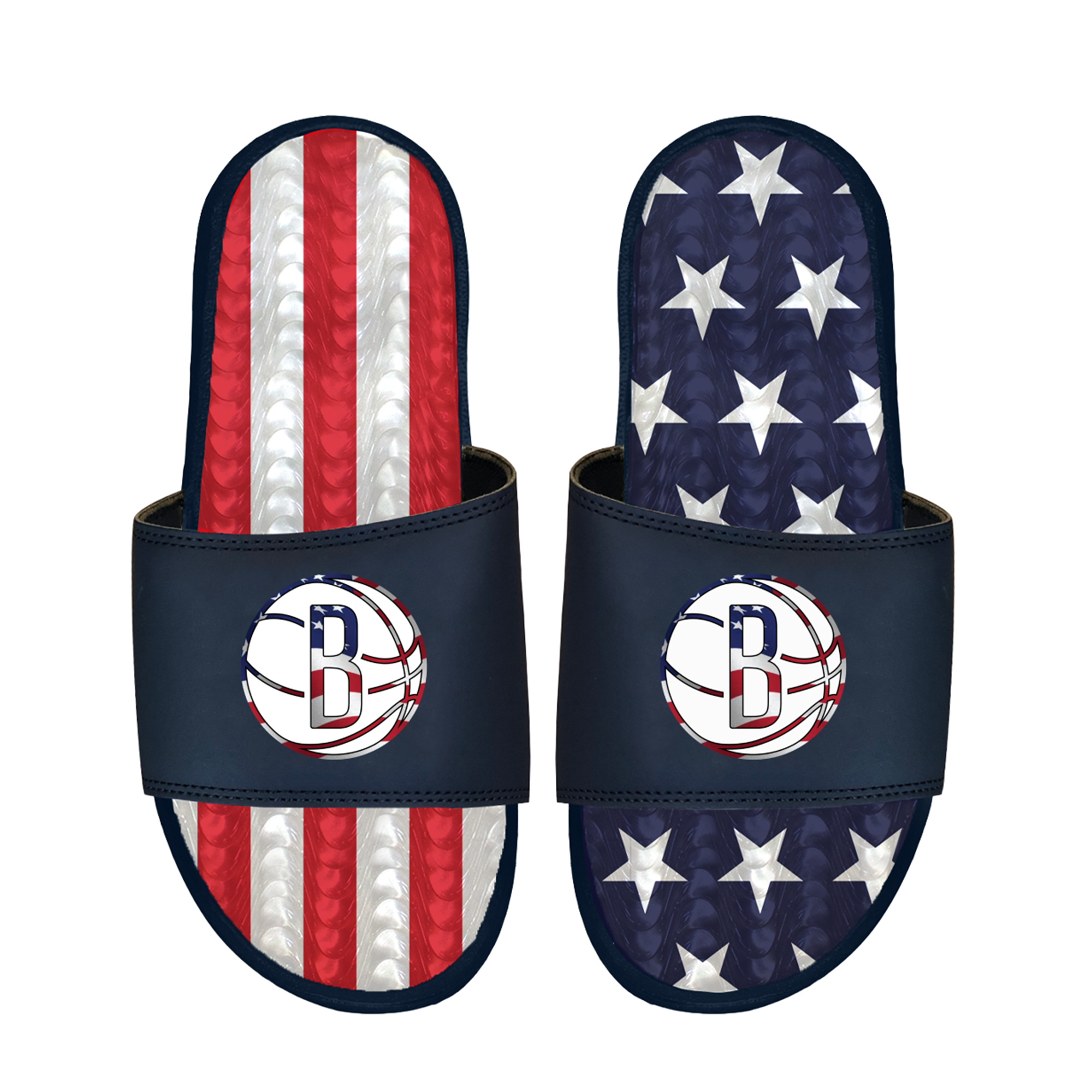 Unisex ISlide Navy Brooklyn Nets Americana Gel Slide Sandals Unisex ISlide Navy Brooklyn Nets Americana Gel Slide Sandals