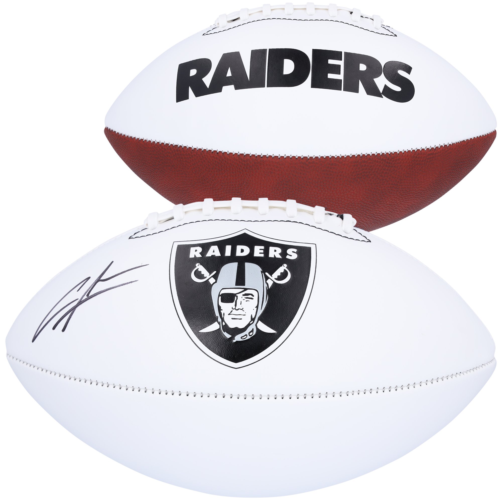 Charles Woodson Oakland Raiders ha autografato il pallone da calcio Franklin White