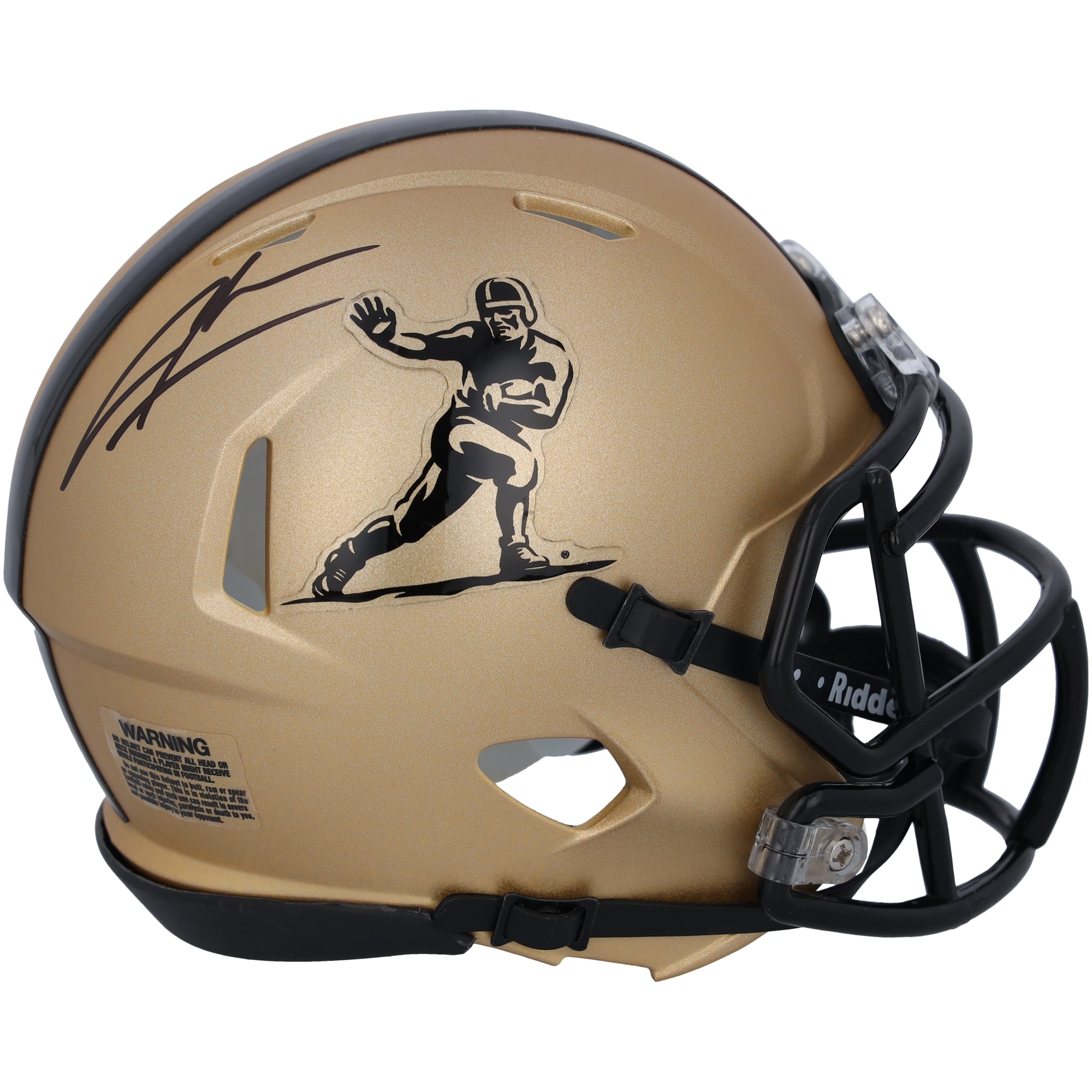 Charles Woodson Michigan Wolverines Autographed Gold Heisman Speed Mini Helmet