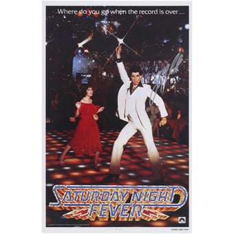 John Travolta Saturday Night Fever Autographed 11" x 17" Movie Poster