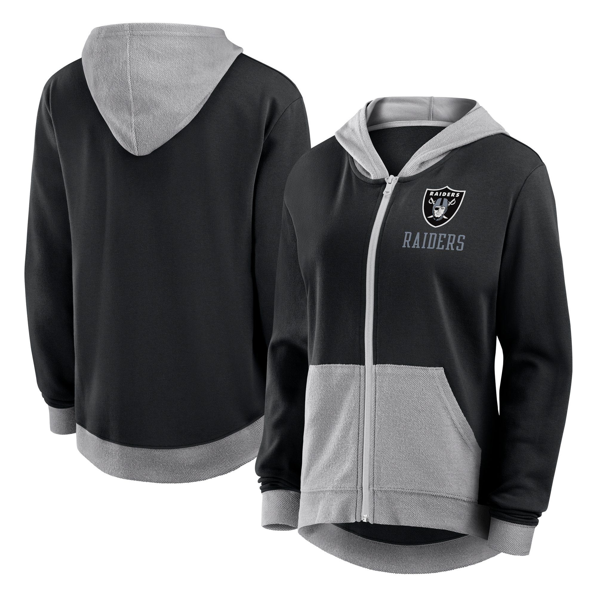 Women's Fanatics Black Las Vegas Raiders Hit It Full-Zip Hoodie