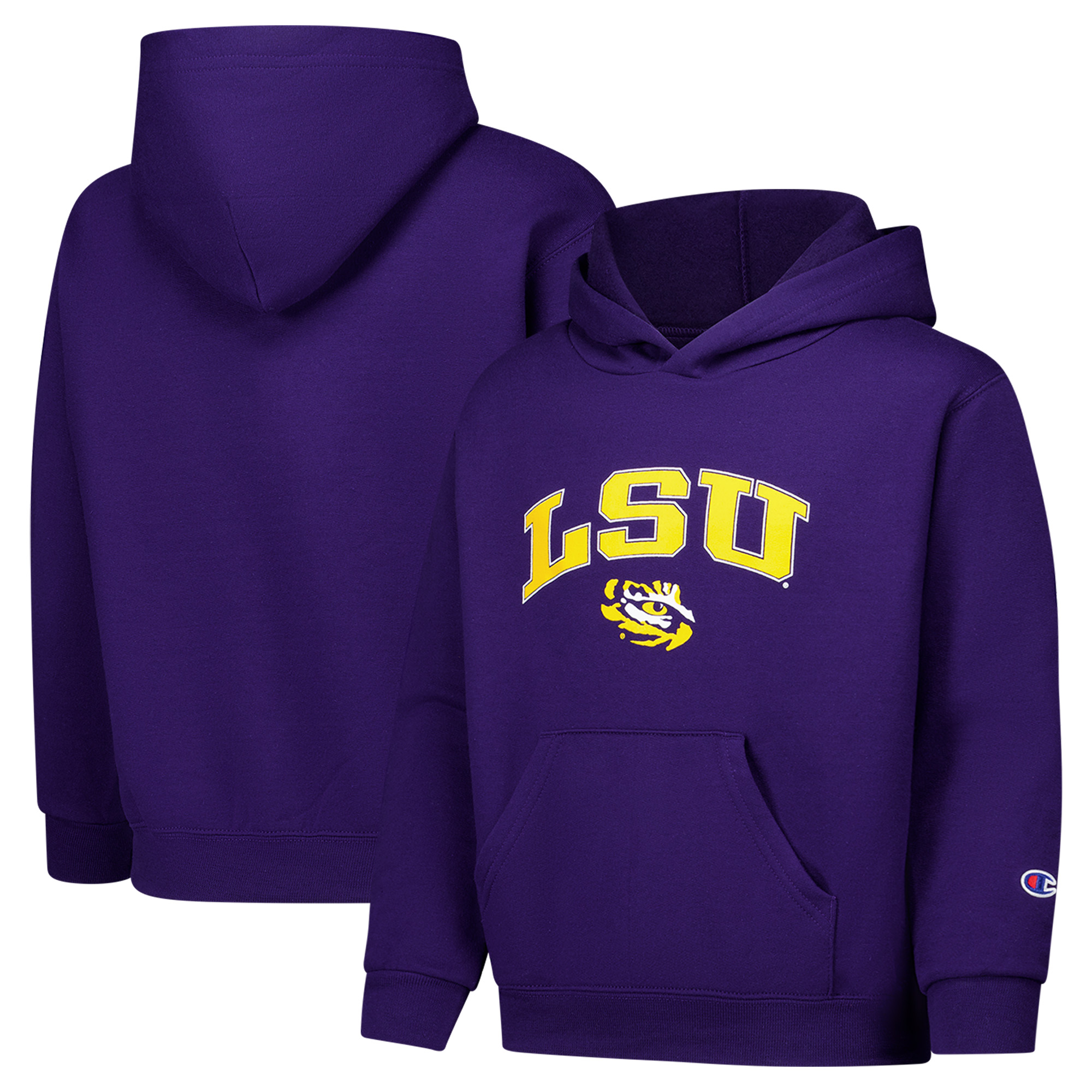 Youth Champion Purple LSU Tigers Campus Pullover Hoodie Youth Champion Purple LSU Tigers Campus Pullover Hoodie