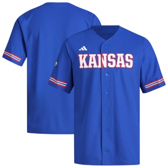Men's adidas  Royal Kansas Jayhawks Replica Baseball Jersey